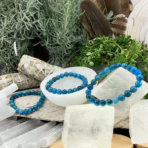 Pulsera Mala Apatita Con Bolsita De Terciopelo