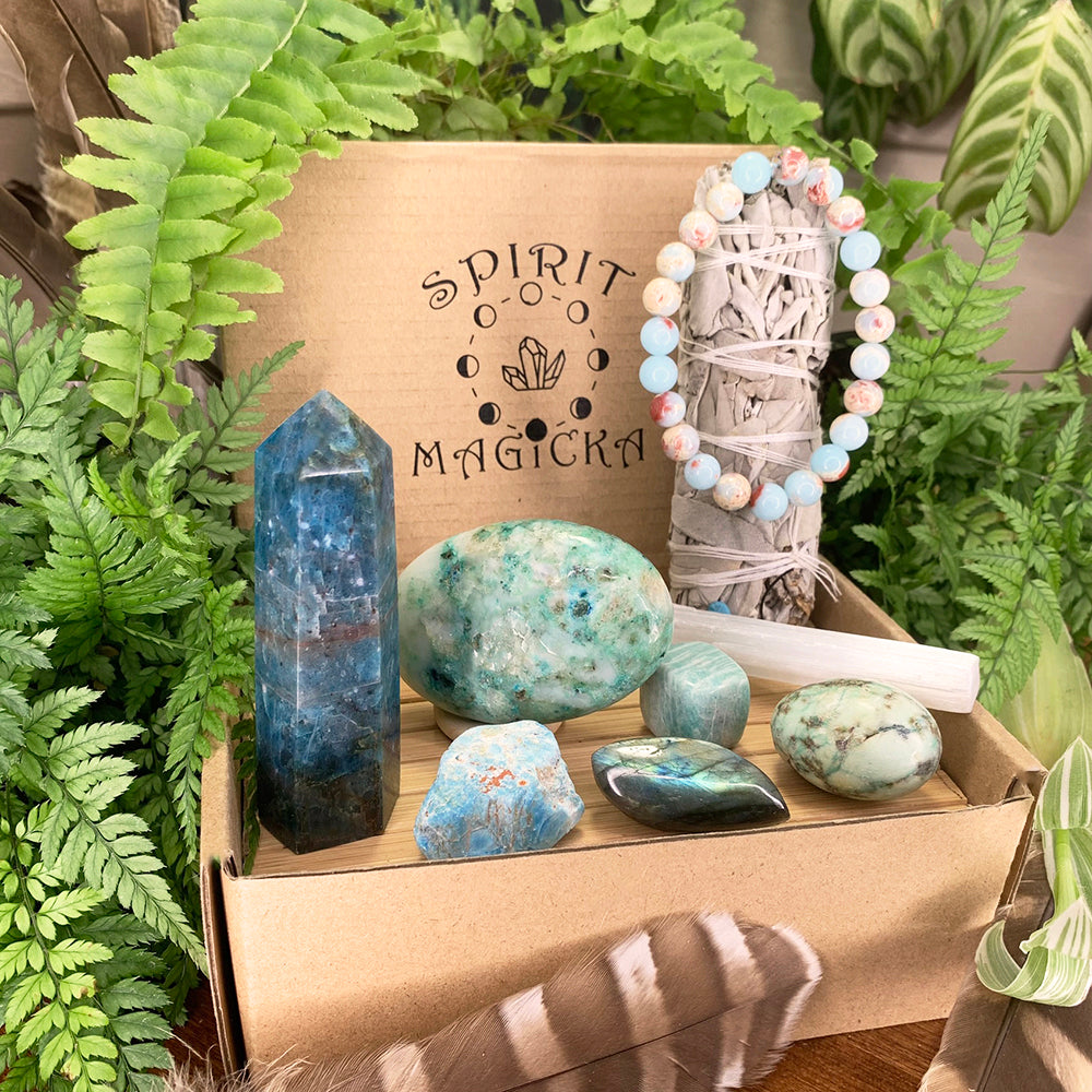 Navdihujoč paket Apatite + Allies Crystal Box