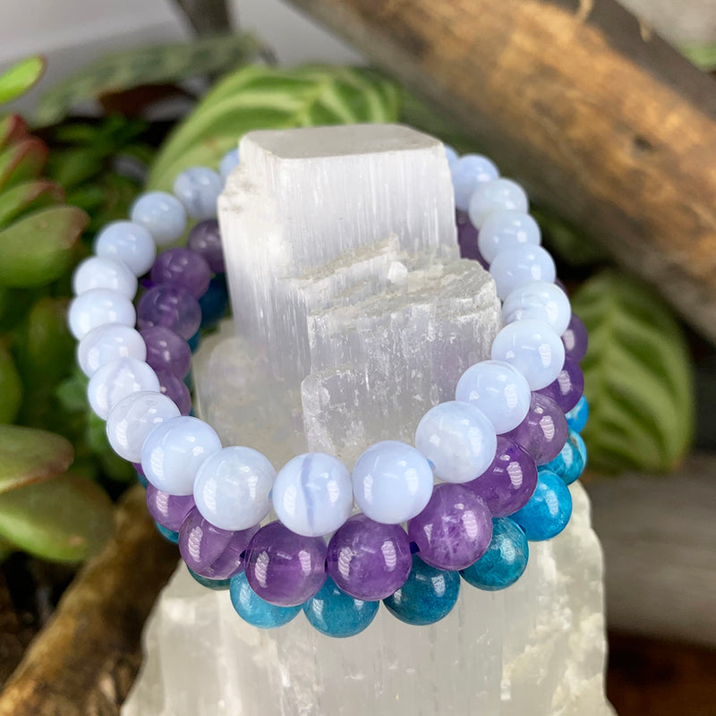 Σετ βραχιολιών Celestial Connection 3-PC Crystal Mala