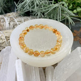 Mala brazilska zapestnica iz citrina z žametno torbico