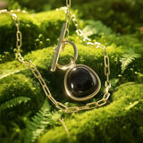 Κολιέ μενταγιόν Z ARRON DESIGN Serenity Moonstone από χάλκινο σύρμα