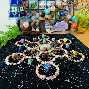 Gemstones + Spheres Crystal Gridding Set - (Approx 366 Gemstones)