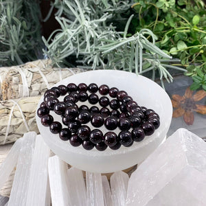 Βραχιόλι Mala Garnet με βελούδινο πουγκί