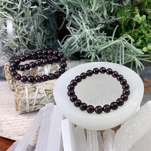 Βραχιόλι Mala Garnet με βελούδινο πουγκί