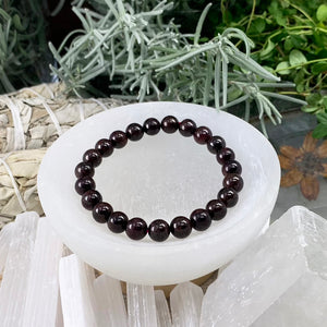Βραχιόλι Mala Garnet με βελούδινο πουγκί