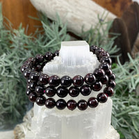 Βραχιόλι Mala Garnet με βελούδινο πουγκί