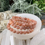 Βραχιόλι Mala Golden Sunstone με βελούδινο πουγκί