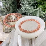 Βραχιόλι Mala Golden Sunstone με βελούδινο πουγκί