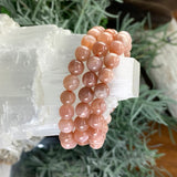 Βραχιόλι Mala Golden Sunstone με βελούδινο πουγκί