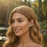 Κολιέ μενταγιόν Z ARRON DESIGN Serenity Moonstone από χάλκινο σύρμα