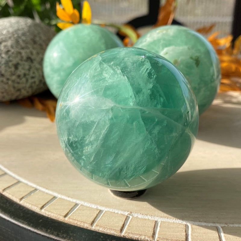 Crystal Mood Light (πράσινη σφαίρα φθορίτη-μέσο)