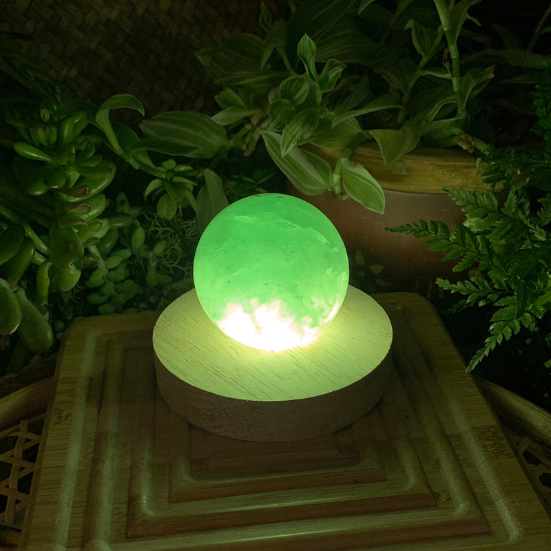 Crystal Mood Light (πράσινη σφαίρα φθορίτη-μέσο)