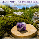 Cubo caído de amatista de ensueño
