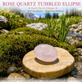 Elipse caída de cuarzo rosa