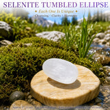 Piedras de elipse de selenita