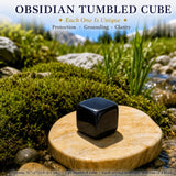 Cubo caído de obsidiana