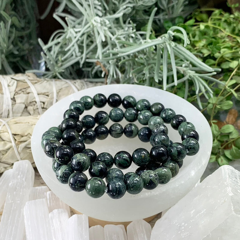 Zapestnica iz jaspisa Mala Kambaba z žametno torbico