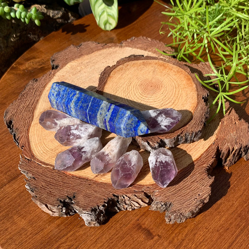 Σετ Lapis Lazuli 8 τεμαχίων + Αμέθυστος