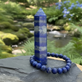 60% SAVING Lapis Lazuli Necklace - Mala - Point - Celestial Wisdom Set