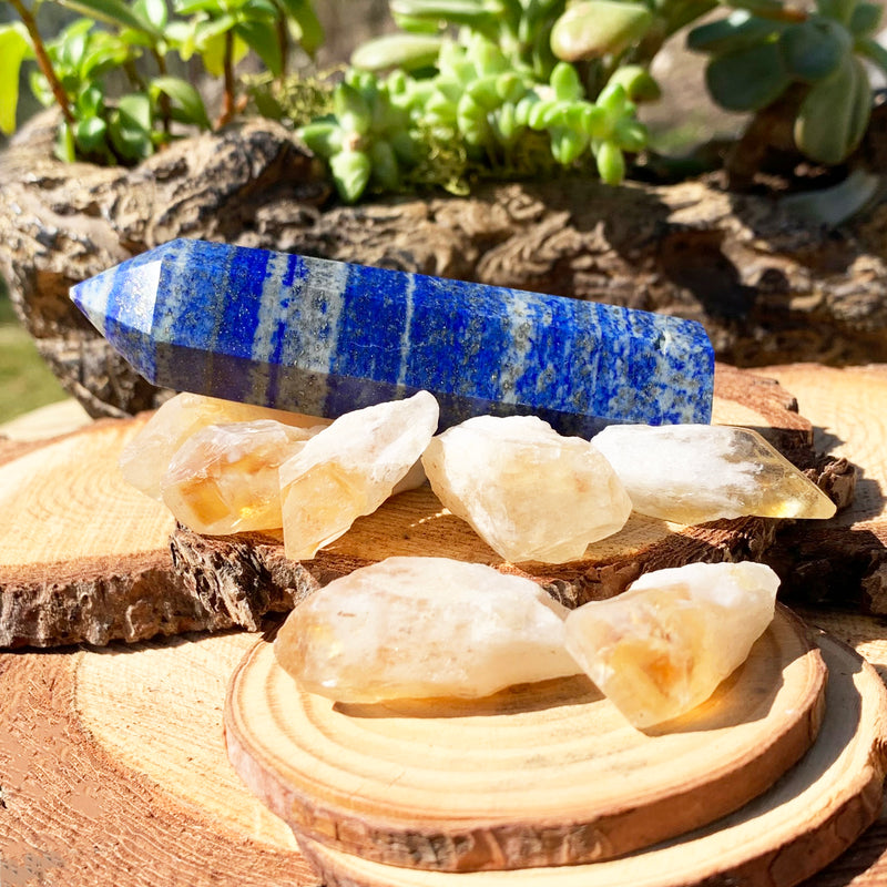 Σετ 8 τεμαχίων Lapis Lazuli + Citrine Shards