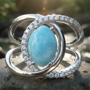 Z ARRON DESIGN Collier avec pendentif en fil de cuivre et pierre de lune Serenity