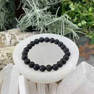 Mala Lava steinarmband með flauelspoka