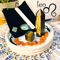 AAA Leo Zodiac Crystal Fusion Set With Pouch