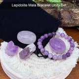 Σετ θήκης Unity βραχιόλι Lepidolite Mala