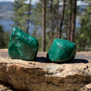 Pedra caída de malaquita