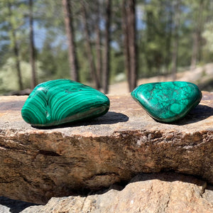 Pedra caída de malaquita