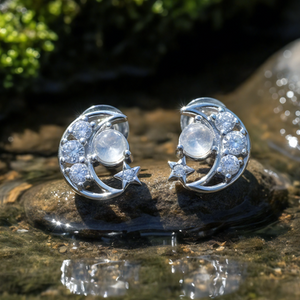 Z ARRON DESIGN Colar com pingente de fio de cobre Serenity Moonstone