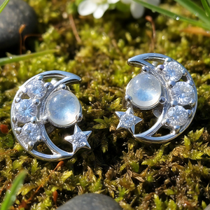Z ARRON DESIGN Colar com pingente de fio de cobre Serenity Moonstone