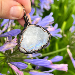 Z ARRON DESIGN Serenity Moonstone Koparvír Hengiskraut Hálsmen