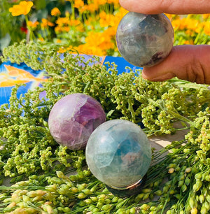 Multicolor Fluorite Mini-Sphere - sphere