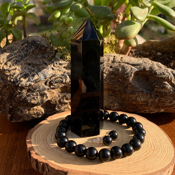 Βραχιόλι Mala Labradorite με βελούδινο πουγκί