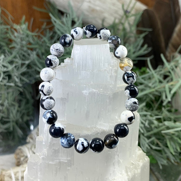 Βραχιόλι Mala Orca Jasper με βελούδινο πουγκί