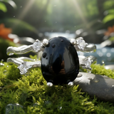 Κολιέ μενταγιόν Z ARRON DESIGN Serenity Moonstone από χάλκινο σύρμα