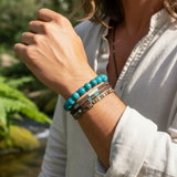7-stykki Mala Bead Armband Chakra Set (armband fyrir hvert Chakra)