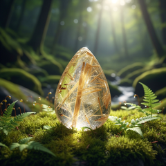 Angel Hair Rutilated Quartz Teardrop