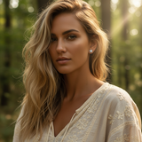 Κολιέ μενταγιόν Z ARRON DESIGN Serenity Moonstone από χάλκινο σύρμα