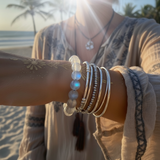 7-stykki Mala Bead Armband Chakra Set (armband fyrir hvert Chakra)