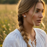 Κολιέ μενταγιόν Z ARRON DESIGN Serenity Moonstone από χάλκινο σύρμα