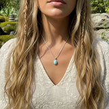 Larimar Wave Silver Necklace