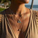 Κολιέ μενταγιόν Z ARRON DESIGN Serenity Moonstone από χάλκινο σύρμα