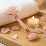 5 PC Rose Quartz Massage Beauty Set - Ultimate Self-Care Collection