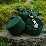 Κολιέ μενταγιόν Z ARRON DESIGN Serenity Moonstone από χάλκινο σύρμα