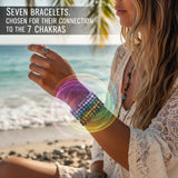 Σετ Τσάκρα με βραχιόλια Mala Bead 7 τεμαχίων (ένα βραχιόλι για κάθε τσάκρα)