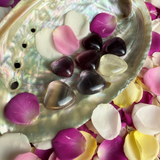 7 Multicolor Fluorite Heart Set