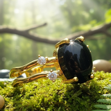 Κολιέ μενταγιόν Z ARRON DESIGN Serenity Moonstone από χάλκινο σύρμα