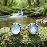 Ogrlica z obeskom iz bakrene žice Z ARRON DESIGN Serenity Moonstone
